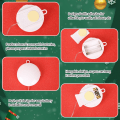 Miniatyrbilde 2 av 5: 3 snømann og nisse LED-lyssnor, 3D rund snømann LED-krist