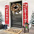 Miniatyrbillede 4 af 5: (6) Juledekorationer til verandaen, glædelig jul banner velkomst br