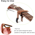 Miniatyrbillede 5 af 5: Capo 2-pak One-Handed Quick Change Aluminiumlegering Capo til Ukule