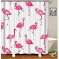 Miniatyrbillede 1 af 5: 180x180cm (Flamingo) Bruseforhæng Vandtæt Badeforhæng B