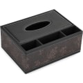 Miniatyrbillede 1 af 5: Tissue Box PU Læder Rektangulær Serviet Dispenser med 3 Rum