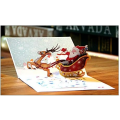 Miniatyrbilde 2 av 4: 1 stk (Elg) 3D julekort, popup-gratulasjonskort til jul, E