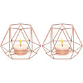 Miniatyrbild 1 av 5: Tealight-hållare, Tealight-hållare, 2 st geometriska Tealight-te