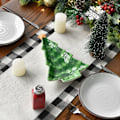 Miniatyrbillede 4 af 5: Plaid Træer Jul Bordløber, Vaskbar Moderne Vinter Kitche