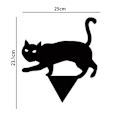 Miniatyrbillede 4 af 5: 3 stk. 25 cm haveornament Halloween-ornament sort kat silhuet