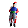 Miniatyrbild 4 av 4: Uppblåsbar vuxen tomtekostym tomte halloween kostym