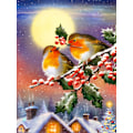 Miniatyrbilde 1 av 5: （5）4 stk DIY diamantmaleri julekit, 5D juleembr
