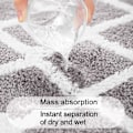 Miniatyrbillede 3 af 5: Ekstra blød mikrofiber bademåtte skridsikker og vandabsorberende M