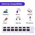 Miniatyrbillede 4 af 5: USB 2.0 Hub Multi USB Splitter Hub Brug Strømadapter USB 2.0 Hub