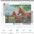 Miniatyrbillede 4 af 5: 5D Diamantmaleri Kit 30x40cm DIY Farverig Hest Diamantkunst Ki