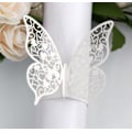 Miniatyrbilde 5 av 5: 50 x Butterfly Serviettringer, Perlemor Serviettringer i Papir, til Bryllup