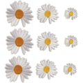 Miniatyrbillede 3 af 5: 25 stk. Daisy Flower Patch Flower Applique Stryge-på Patches Embr