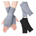 Miniatyrbild 1 av 5: 2 par fingerlösa skor Viscose fiber handledsskydd Varm handske