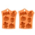 2 stk. Halloween silikone bageforme - græskar skelet hoved, Ba