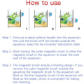 Miniatyrbilde 3 av 4: Magnetisk akvariefisketank glasskrape Akvatisk algeskrape C