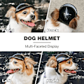 Miniatyrbillede 5 af 5: (L)Hjelm til hund, hovedbeskyttelse, kæledyrshjelm med ørehuller, motorcykel