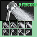 Miniatyrbild 2 av 5: 9-funktions handduschset