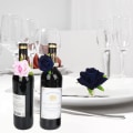 Miniatyrbilde 4 av 4: 6 stk (blå) Rosen Serviettring Blomst Serviettring Bryllup Serviett