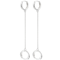 Miniatyrbillede 5 af 5: Øreringe til kvinder og piger 925 Sterling Sølv Små Huggie Dangle