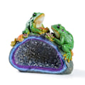 Miniatyrbillede 5 af 5: Dekorative dyr til have frø sol lys statue dyr