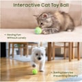Miniatyrbild 2 av 5: Interaktiv kattboll, grön självrullande intelligent inomhuskatt T