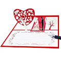 Miniatyrbilde 4 av 5: Valentine's Day-kort, bryllupsdagskort, 3D-kort, Pop Up C