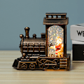 Miniatyrbillede 2 af 3: Gylden julekugle julepynt Julemandens tog