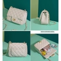 Miniatyrbilde 3 av 5: Designer Håndvesker Lær Clutch Liten Quiltet Håndveske Skulder B