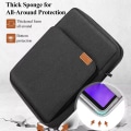 Miniatyrbilde 3 av 5: Svart Messenger-veske for bærbar PC, nettbrett og MacBook Air Pro M1 M2 iPad