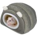 Miniatyrbilde 2 av 5: Vinterhamsterhus, grå kjæledyr, koselig og varm seng egnet for Sm