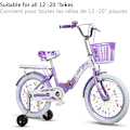 Miniatyrbillede 3 af 5: Stabilisatorer Små Hjul Til Børnecykel 12-20\", sort
