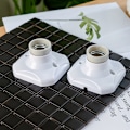 Miniatyrbilde 5 av 5: E27 LED-pæreholder, E27-porselensokkel og plastbase, E27 Wal