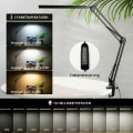 Miniatyrbillede 2 af 5: LED-bordlampe, sort LED-øjenbeskyttelsesbordlampe + 5v3a hurtig C