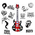Pikkukuva 3 / 5: 50 Rock Rock Punk -bändin graffititarrat Matkalaukku Moottoripyörä Skat