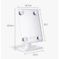 Miniatyrbillede 3 af 4: Makeup spejl med LED-lys - Justerbar - Hvid, USB-opladning