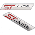Miniatyrbillede 4 af 5: 2 stk. Metal St line klistermærke Bilhoved emblem Badge Chrome klistermærke,