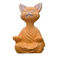 Miniatyrbillede 4 af 4: 3 stk. Lot af 3 kattestatuer i meditation - Happy Buddha Cat