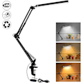 Miniatyrbilde 2 av 5: LED-skrivebordslampe med klips, dimbar leselampe med øyebeskyttelse