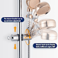 Miniatyrbillede 3 af 5: Universal brusehovedholder glidende stang 2025mm justerbar brusehoved H