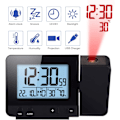 Miniatyrbild 2 av 5: LED-projektorväckarklocka, bakgrundsbelyst batteridriven Rota
