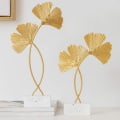 Miniatyrbild 3 av 5: Gyllene blad, Ginkgo Biloba prydnader, Metalldekoration för utomhus