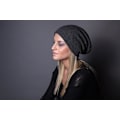 Miniatyrbillede 3 af 3: Lang beanie, varm, vinter, unisex, sort