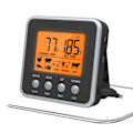 Miniatyrbillede 1 af 5: Nøjagtigt digitalt stegetermometer til ryger, bagning, grill, med T