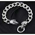 Miniatyrbillede 5 af 5: Herre Stål Håndsmykker, Titanium Stål Dødningehoved Armbånd til Mig