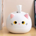 Miniatyrbilde 3 av 5: Kawaii katte-formet tørkepapirboks kjøkken serviett oppbevaringsboks toalettpapirbeholder