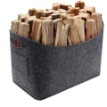 Miniatyrbilde 1 av 5: Peisvedkurv i filt (53x30x39) Sammenleggbar filt Gran