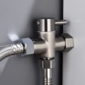 Miniatyrbilde 4 av 5: Forkrommet versjon, 3-veis solid messing 3/8 toalettvannsfordeler