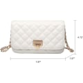 Miniatyrbillede 2 af 5: Dame Læder Crossbody Taske Quiltet Designer Crossbody Håndtaske