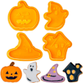 Miniatyrbillede 1 af 5: Halloween 4-delt plastik spøgelse græskar kageform 3D Fudge Co