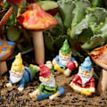 Miniatyrbillede 4 af 5: 4 stk. Mini Have Nisser, Udendørs Fe Miniature Statue Acces